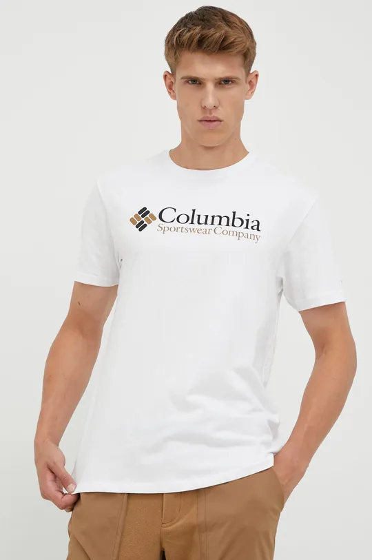 biela Tričko Columbia Pánsky