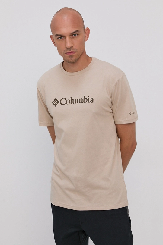 μπεζ Μπλουζάκι Columbia Ανδρικά