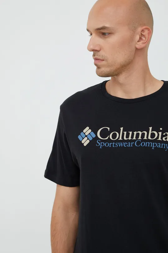 czarny Columbia t-shirt Męski