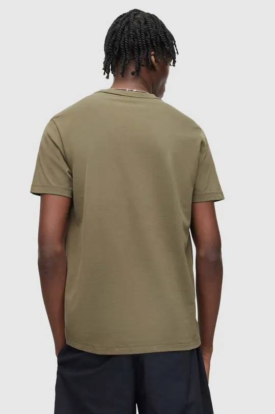 hnedá Bavlnené tričko AllSaints