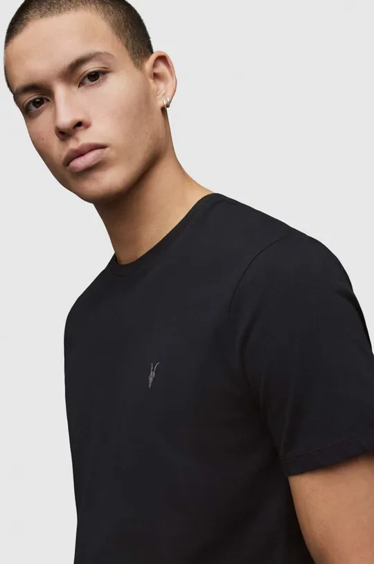 AllSaints t-shirt BRACE TONIC CREW czarny