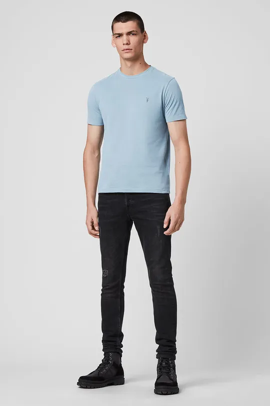 Bavlnené tričko AllSaints modrá