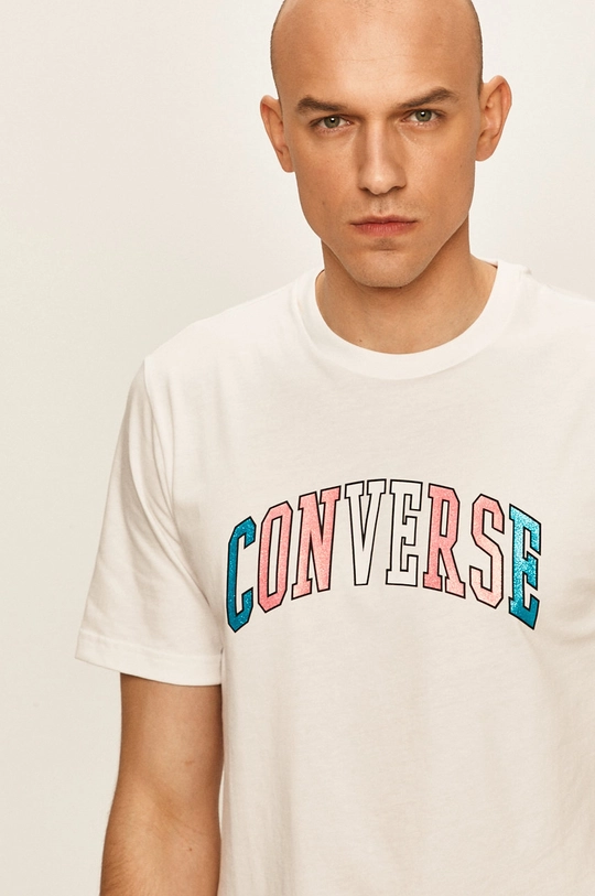 alb Converse tricou