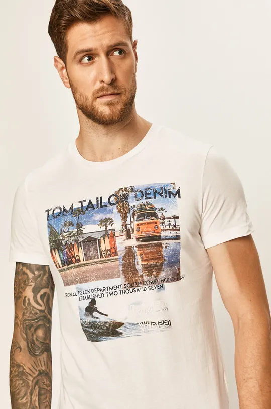 biela Tom Tailor Denim - Tričko