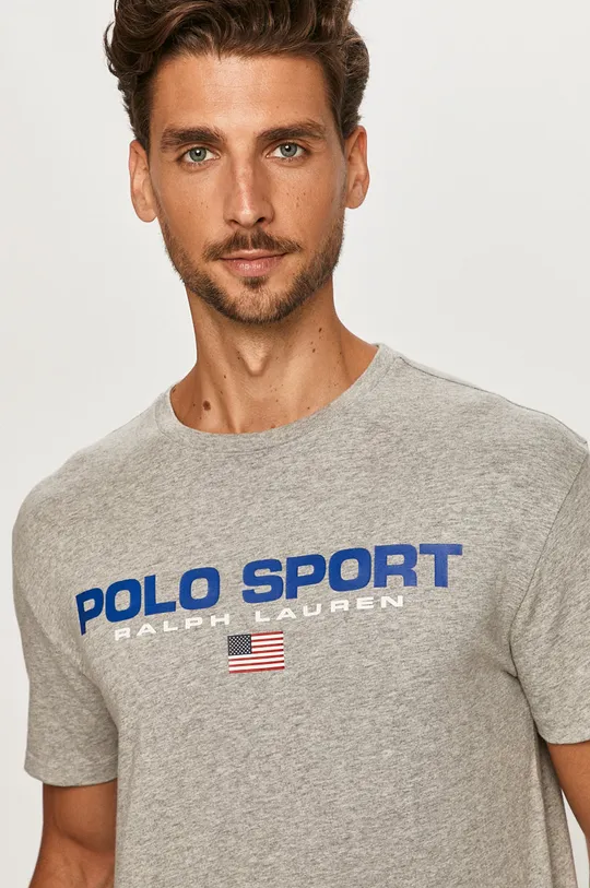 szary Polo Ralph Lauren - T-shirt 710750444007 Męski