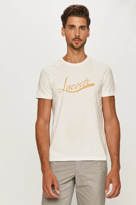 biały Lacoste - T-shirt TH5009 Męski