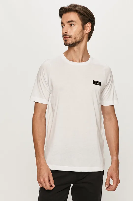 biały EA7 Emporio Armani - T-shirt 3HPT85.PJM9Z Męski