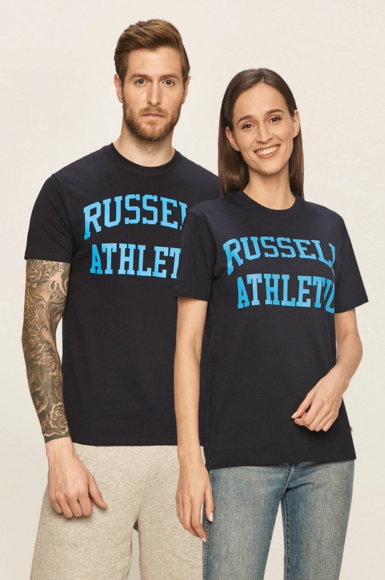 granatowy Russel Athletic - T-shirt Unisex