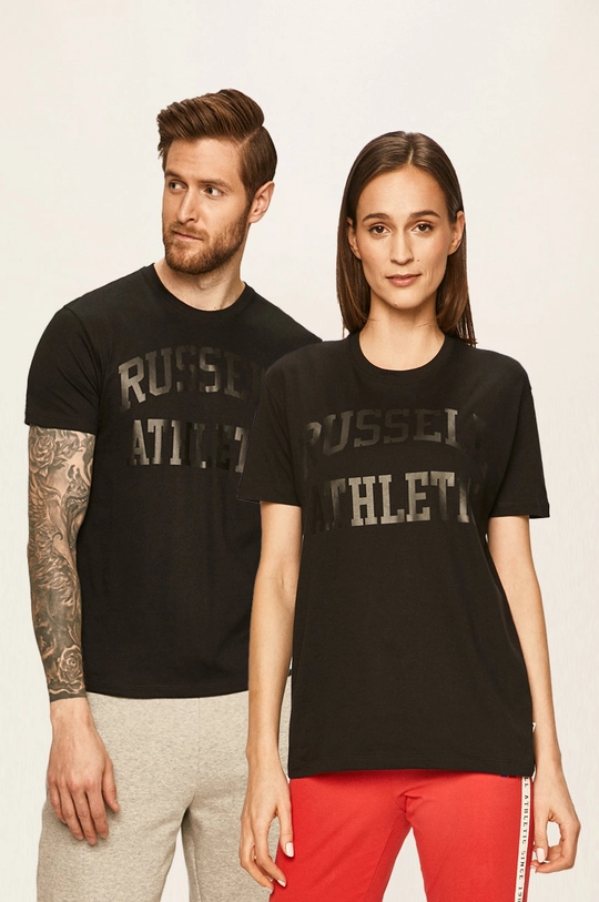 czarny Russel Athletic - T-shirt Unisex