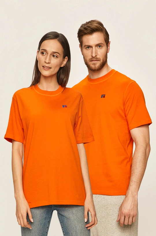 oranžová Tričko Russell Athletic Unisex