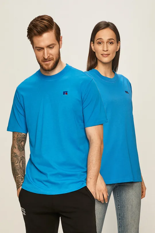 niebieski Russel Athletic - T-shirt Unisex