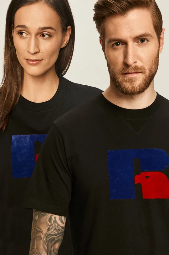 czarny Russel Athletic - T-shirt Unisex