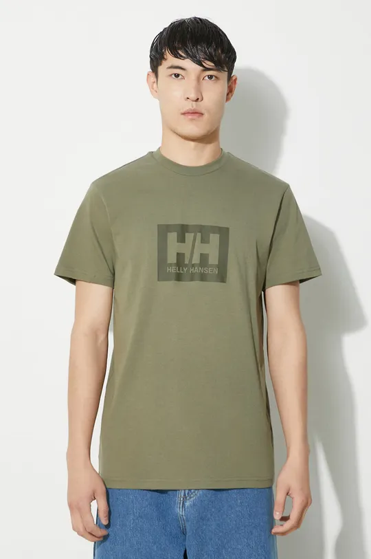 πράσινο Βαμβακερό μπλουζάκι Helly Hansen Unisex