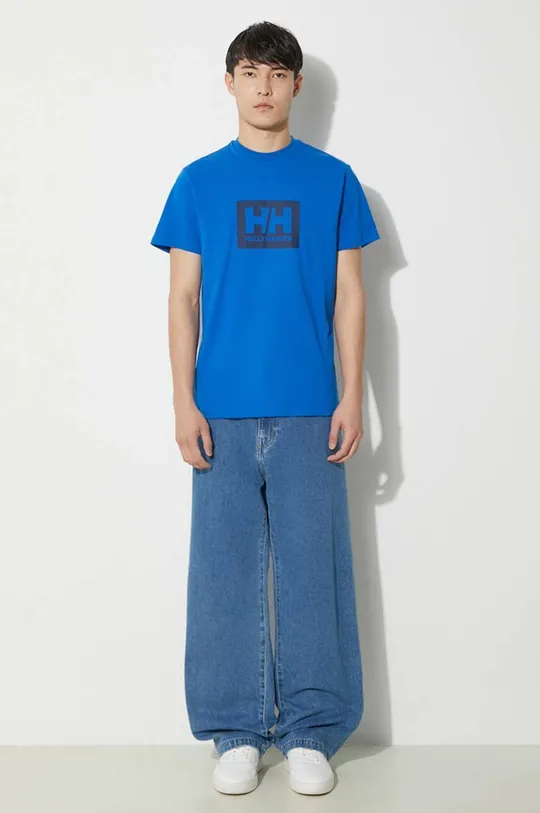 Helly Hansen t-shirt bawełniany niebieski