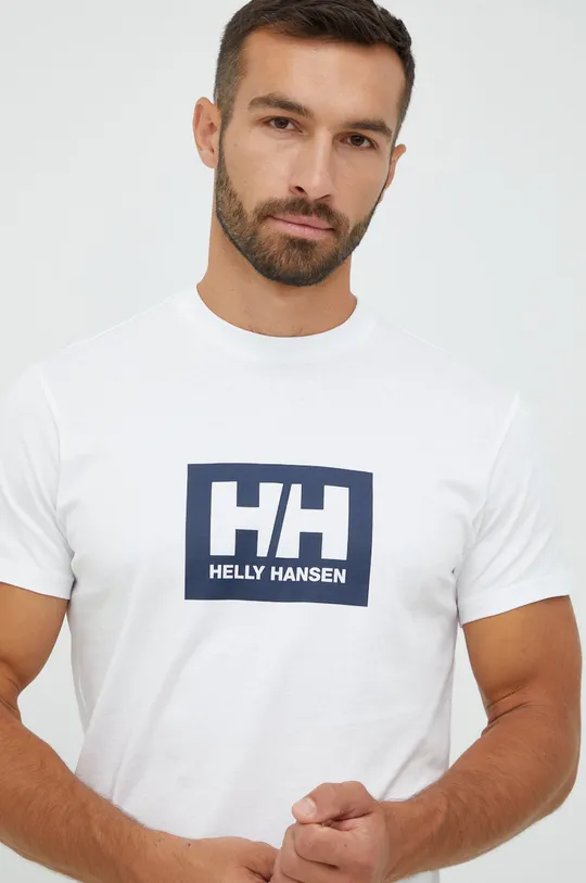 белый Хлопковая футболка Helly Hansen Unisex