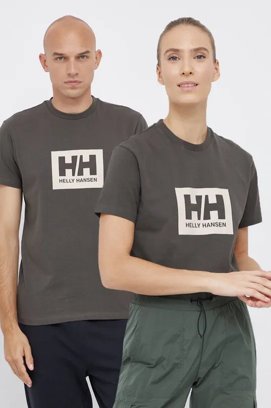 зелёный Helly Hansen - Хлопковая футболка Unisex