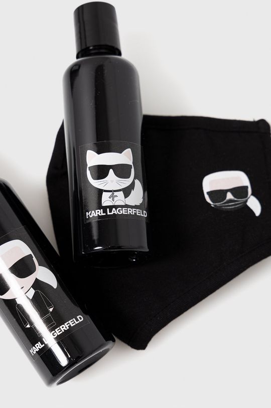 Karl Lagerfeld Zestaw podróżny - kosmetyczka, maseczka i dwa pojemniki Damski
