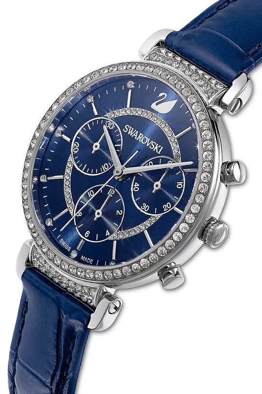 Swarovski - Zegarek PASSAGE CHRONO 5580342 Skóra naturalna, Stal, Kryształ Swarovskiego