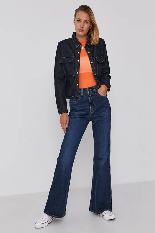 Calvin Klein Jeans - Bluzka J20J216100.4891 pomarańczowy