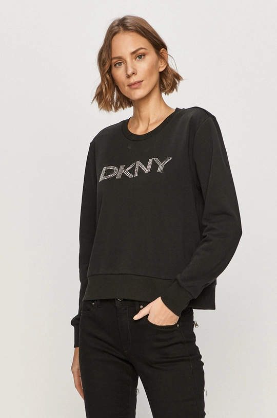 czarny Dkny - Bluza P0JWEGYM Damski