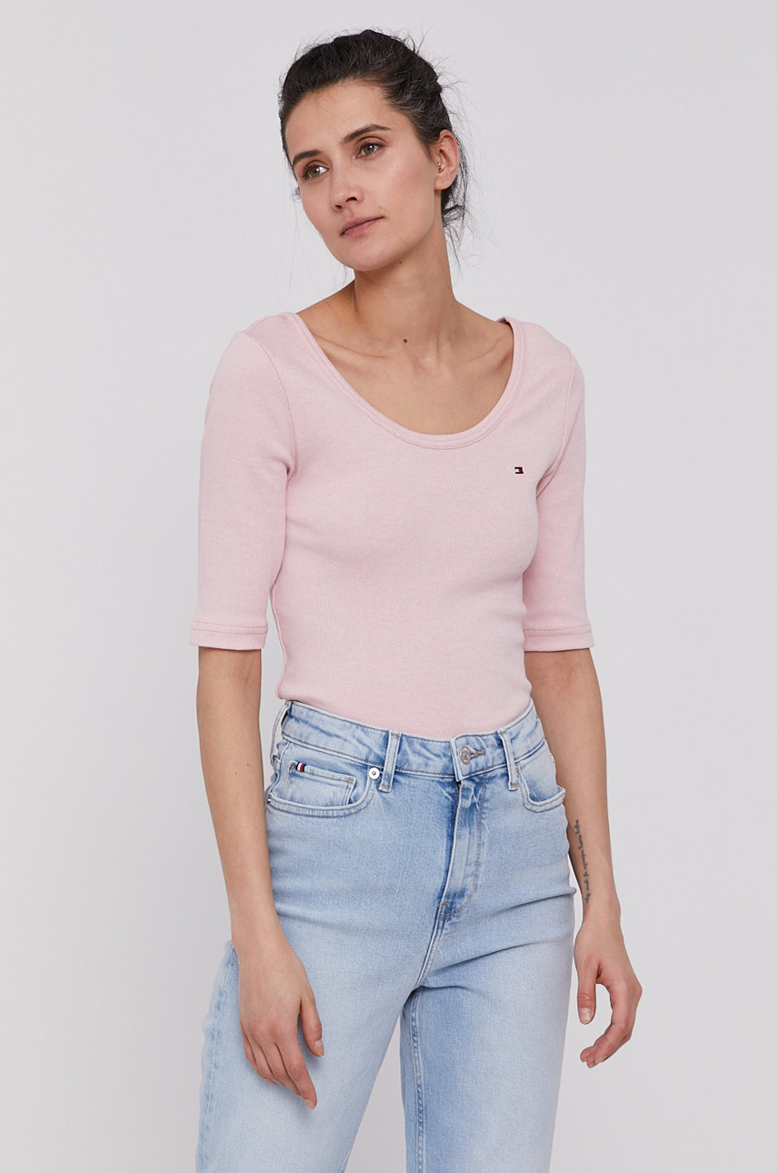 Tommy Hilfiger Tshirt damski kolor różowy