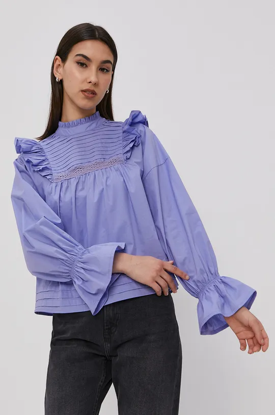 фіолетовий Бавовняна блузка Y.A.S Жіночий