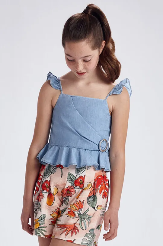 голубой Mayoral - Детская блузка Для девочек