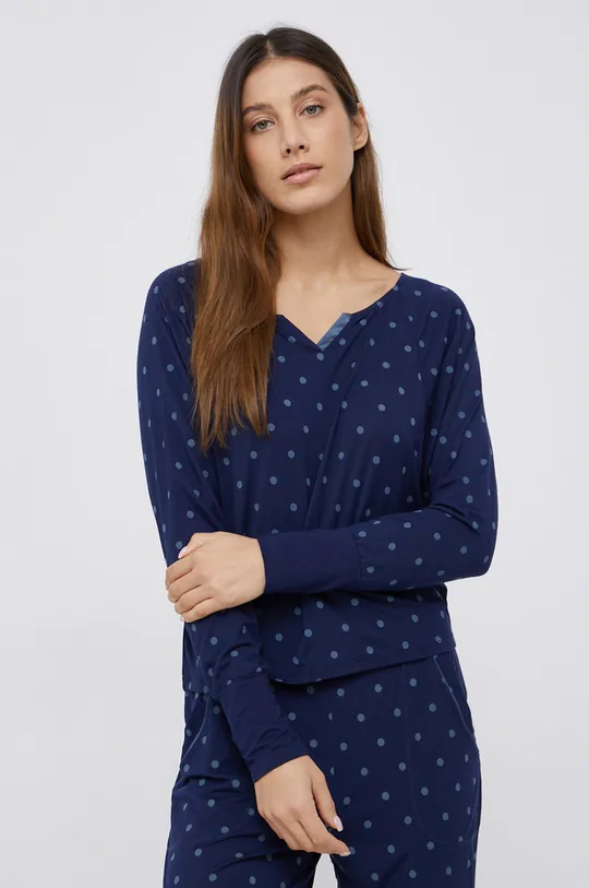 tmavomodrá GAP - Pyžamové tričko s dlhým rukávom Dámsky