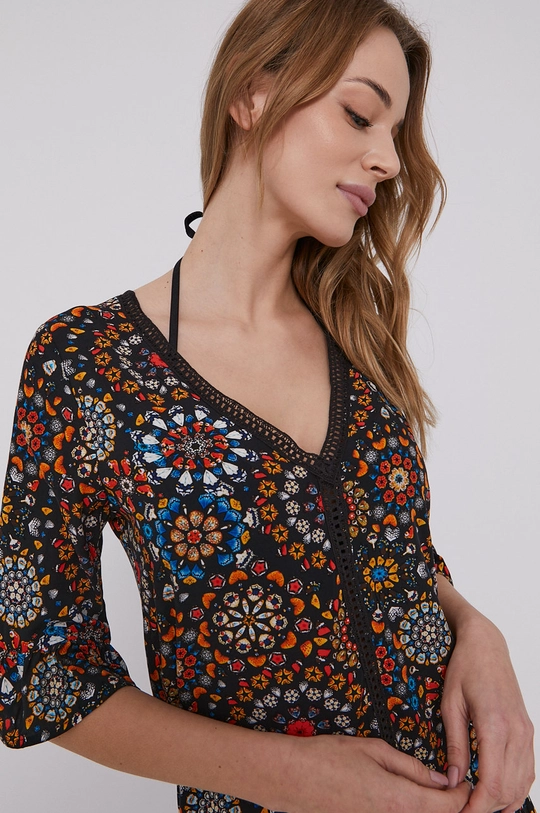 Desigual Sukienka plażowa 21SWMW22 3 % Elastan, 97 % Wiskoza