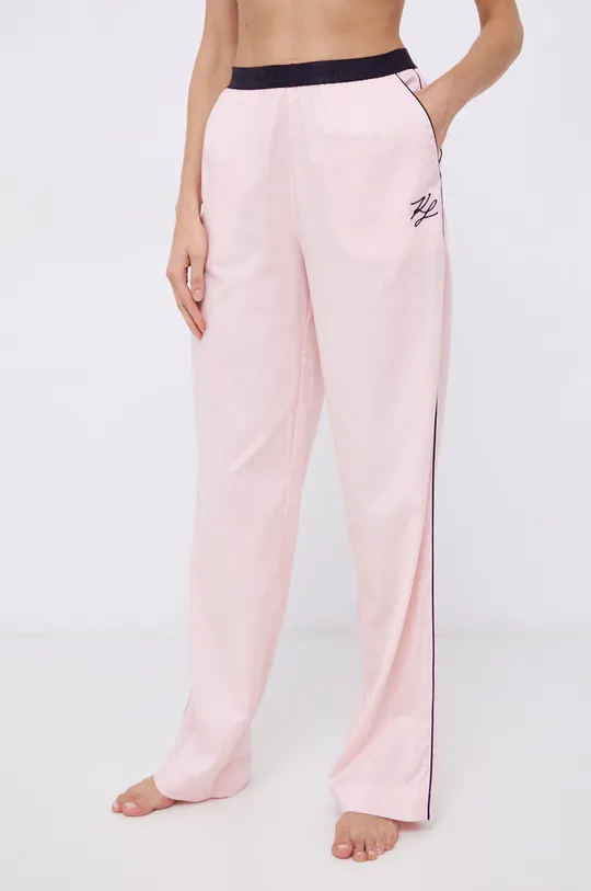 ružová Karl Lagerfeld Pyžamové nohavice Dámsky