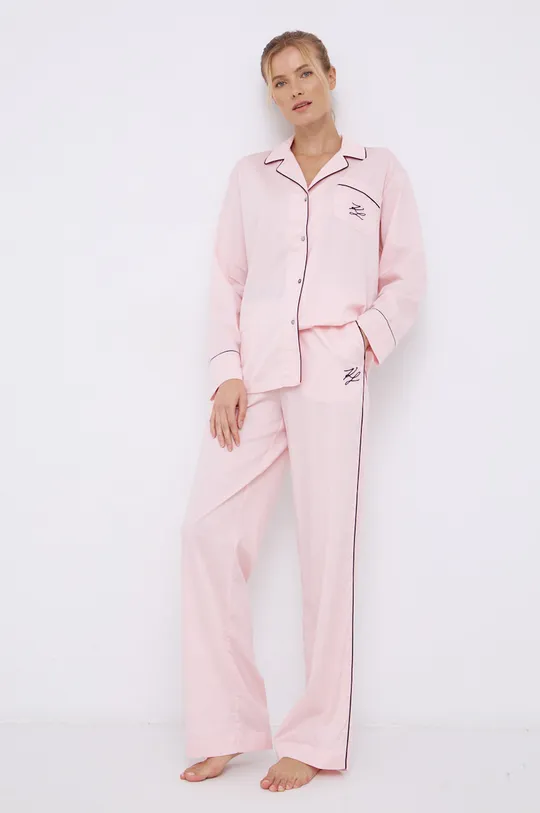 Karl Lagerfeld Pyžamové nohavice ružová