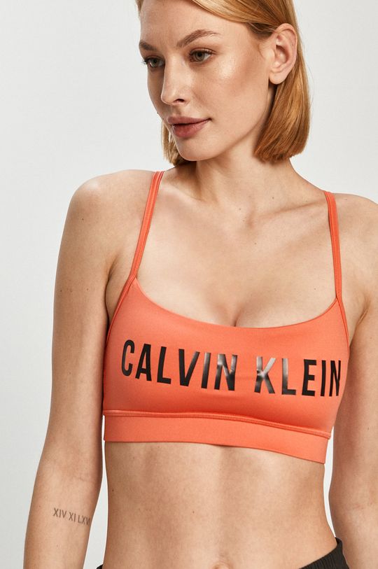 mandarinková Calvin Klein Performance - Sportovní podprsenka