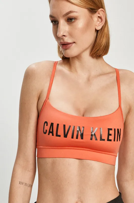 oranžová Calvin Klein Performance - Športová podprsenka