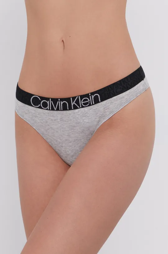 szary Calvin Klein Underwear Stringi Damski