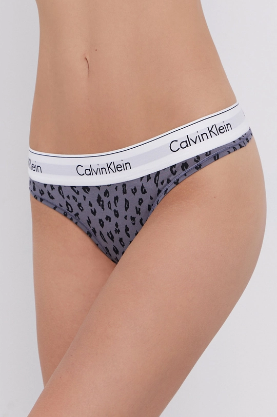 szary Calvin Klein Underwear Stringi Damski