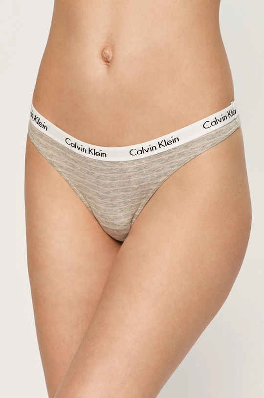 szary Calvin Klein Underwear - Stringi Damski