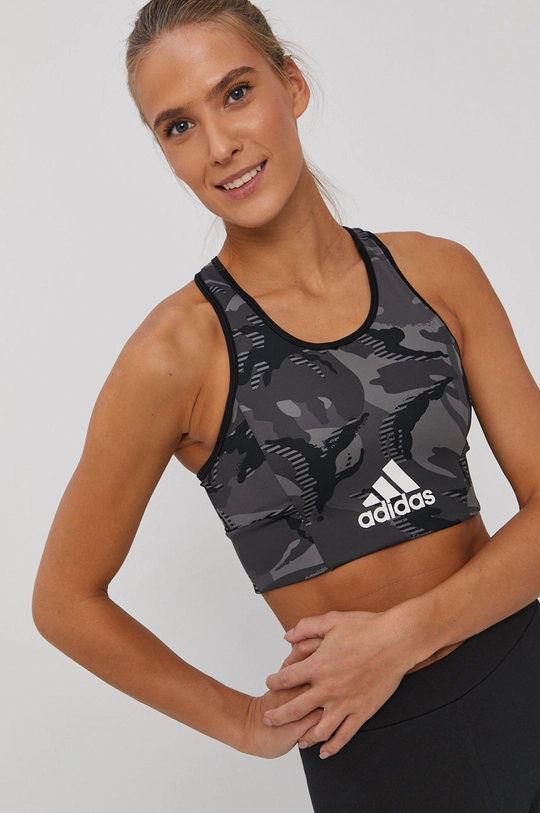 szary adidas Biustonosz sportowy GL3811