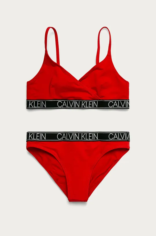 червоний Дитячий купальник Calvin Klein Для дівчаток