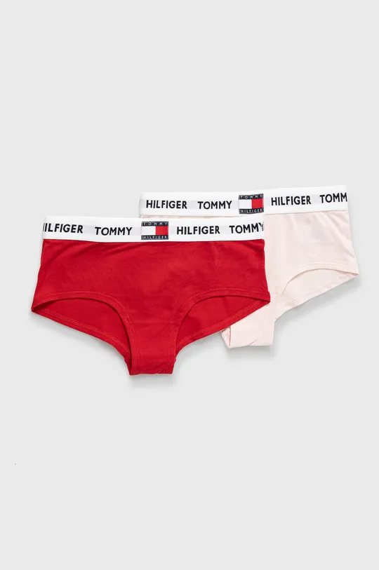 piros Tommy Hilfiger gyerek bugyi (2-pack) Lány