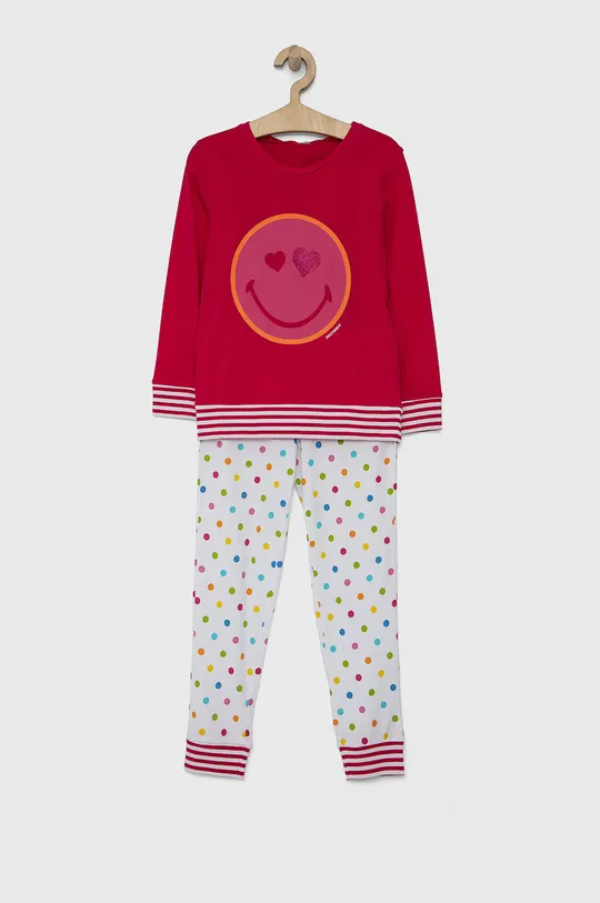 różowy United Colors of Benetton Piżama dziecięca x Smiley World Dziewczęcy