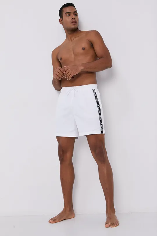 biały Calvin Klein Szorty kąpielowe Męski