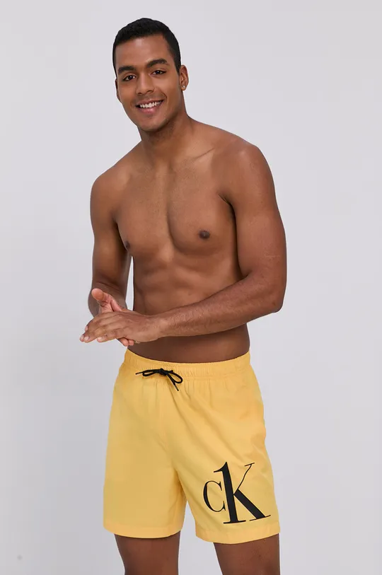 żółty Calvin Klein - Szorty kąpielowe Męski