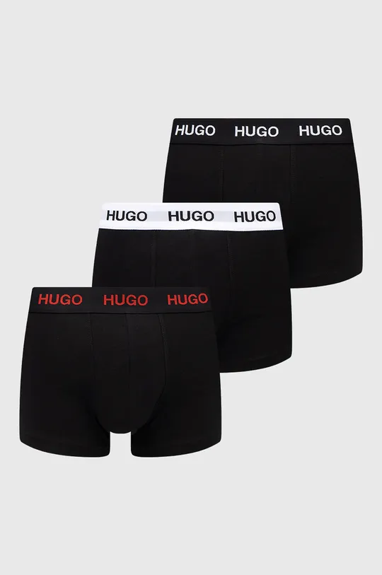 crna Bokserice HUGO (3-pack) Muški