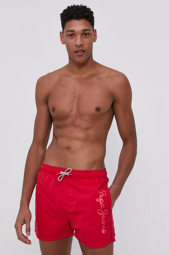 czerwony Pepe Jeans Szorty kąpielowe New Brian Męski