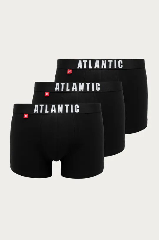 czarny Atlantic Bokserki (3-pack) Męski