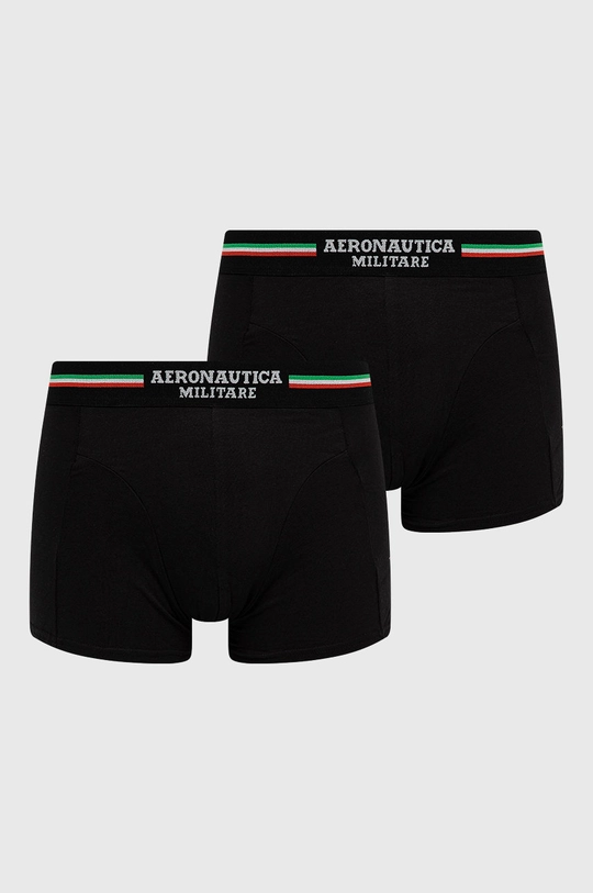 fekete Aeronautica Militare boxeralsó (2-pack) Férfi