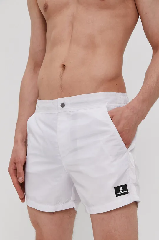 biela Plavkové šortky Karl Lagerfeld Pánsky