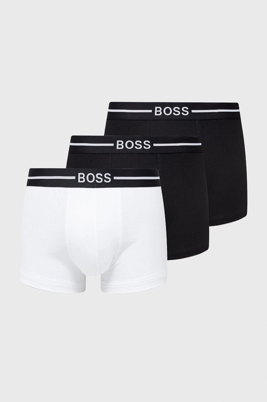 czarny Boss Bokserki (3-pack) 50451408 Męski