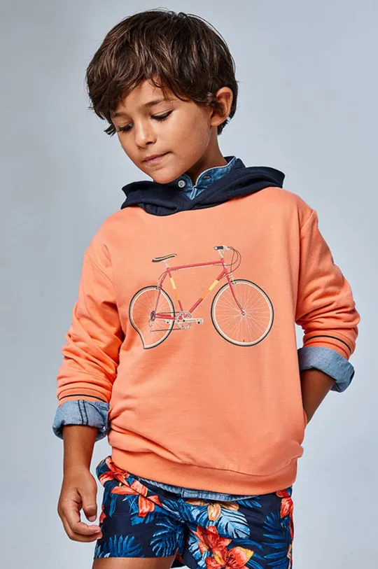 Mayoral - Детская хлопковая кофта оранжевый