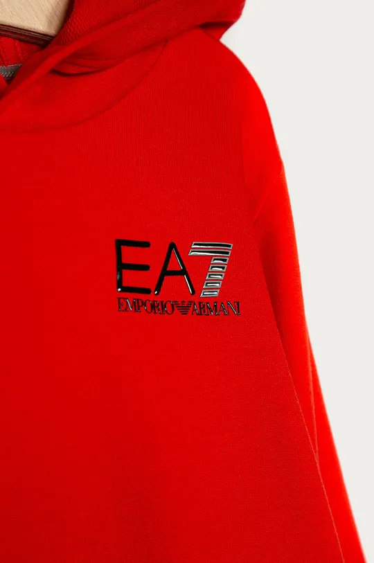 EA7 Emporio Armani - Gyerek melegítőfelső pamutból 104-164 cm piros